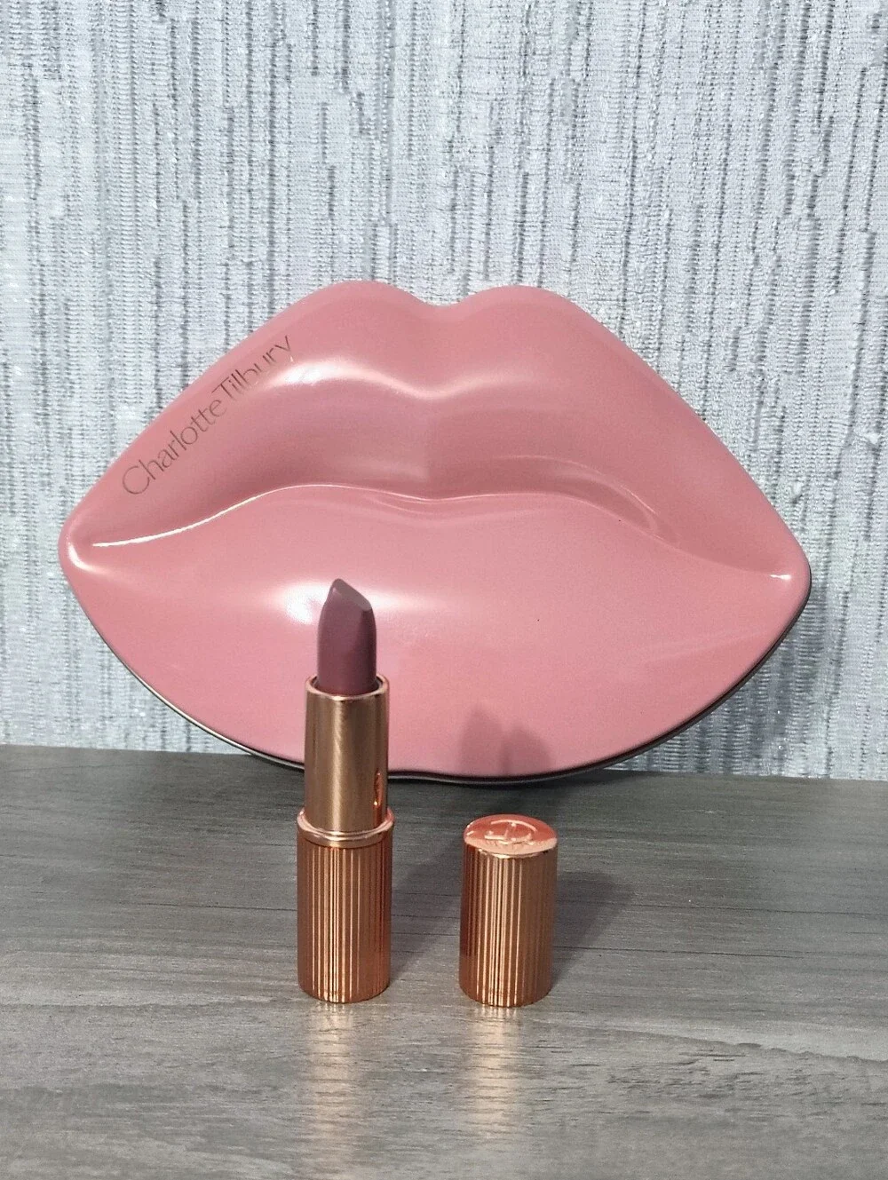 Charlotte Tilbury 90's Pink Lipstick with Pink Lip-Shaped Case